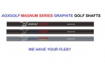 12 PACK AGXGOLF MAGNUM SENIOR, REGULAR or STIFF FLEX .370 PARALLEL TIP / 41 INCH; 75g / 4.5 TORQUE: GRAPHITE IRONS SHAFTS: USE FOR ANY .370 IRONS